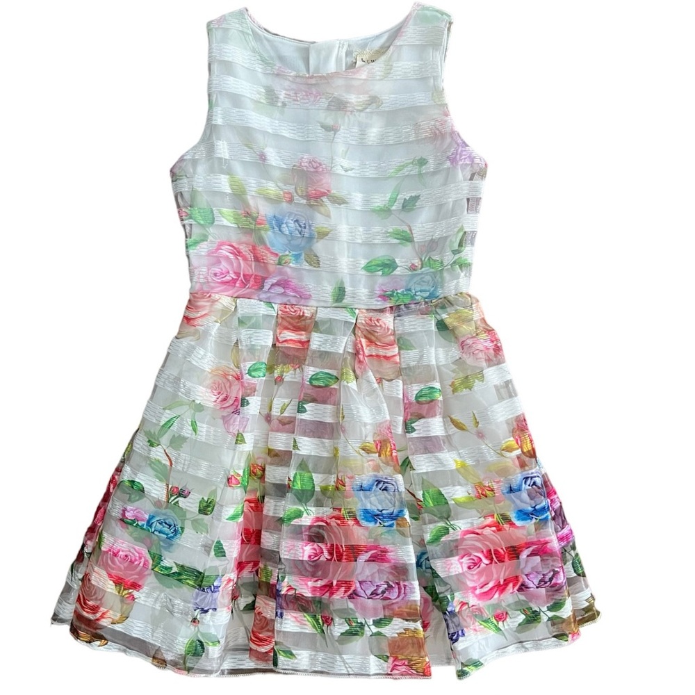 NWT!! Beautiful Floral Overlay Dress